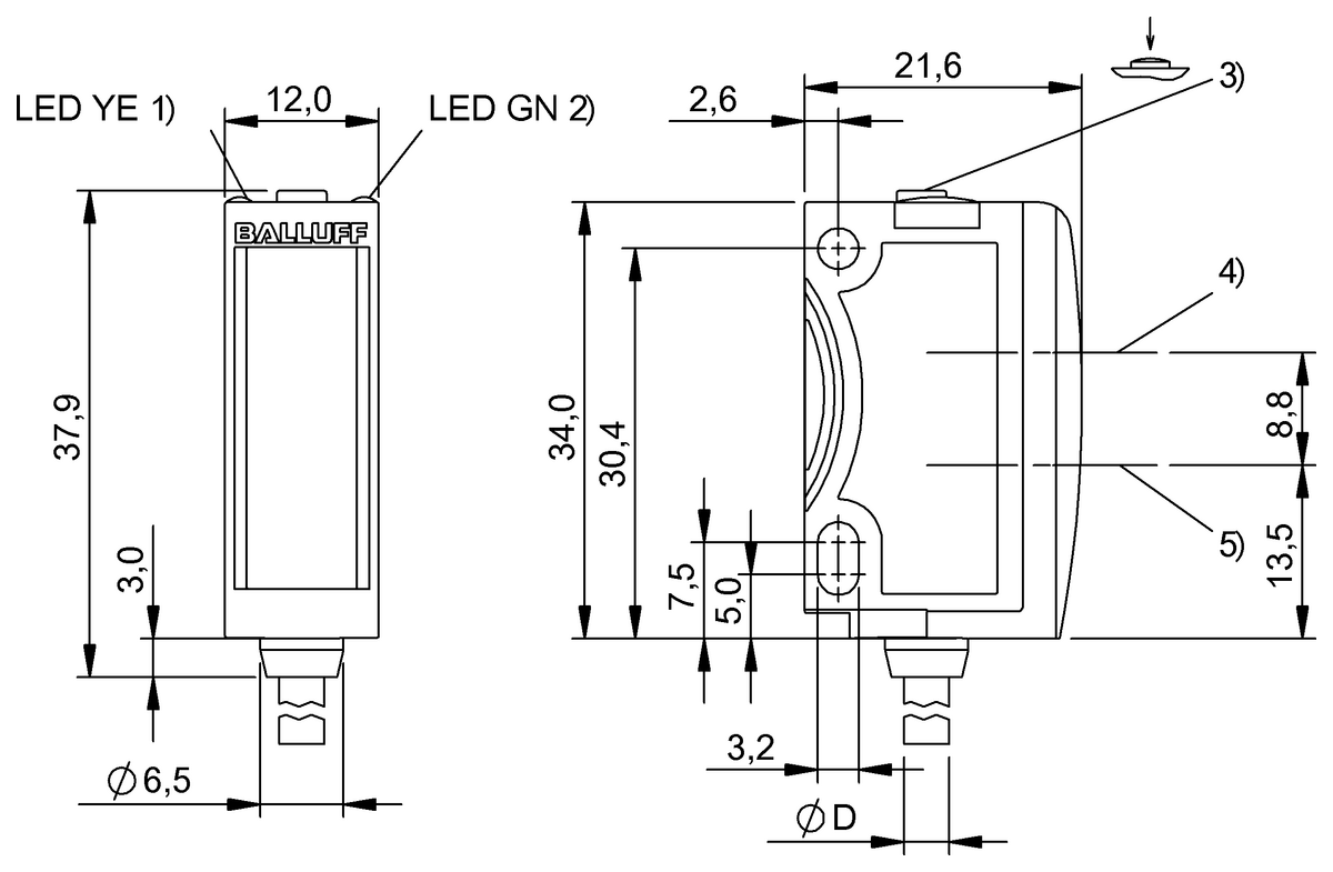 BOS02EN - BOS 6K-UI-LD10-02 (Işık düğmesi) - Görsel 2
