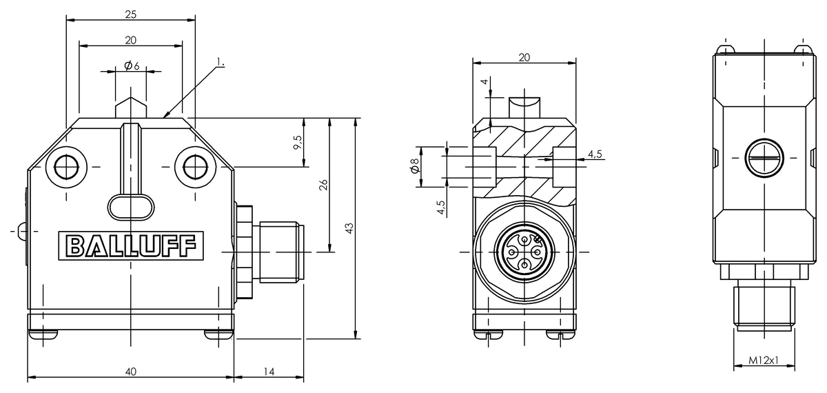 BNS003W - BNS 819-99-D-10-S4 (Mekanik tek konumlu limit sviçleri) - Görsel 2
