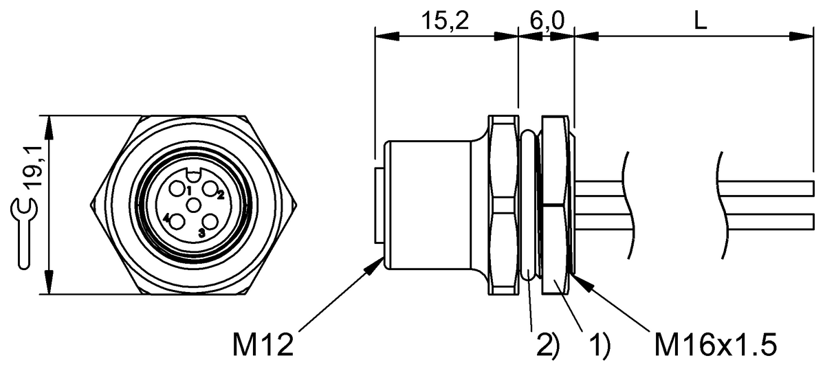 BCC0E1E - BCC M453-0000-1A-RM069-006 (Flanş konnektörleri)