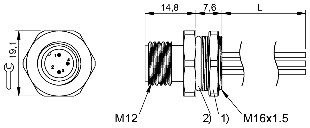 BCC0E1J - BCC M453-0000-2A-RM069-020 (Flanş konnektörleri)