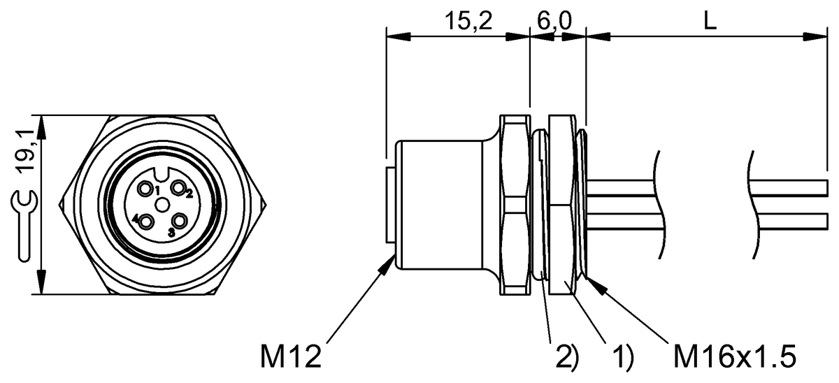 BCC0CWP - BCC M454-0000-1A-RM070-020 (Flanş konnektörleri)