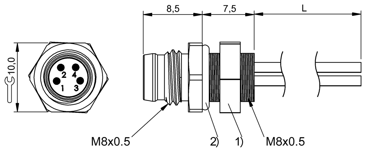 BCC0CTJ - BCC M354-0000-20-RM068-006 (Flanş konnektörleri)