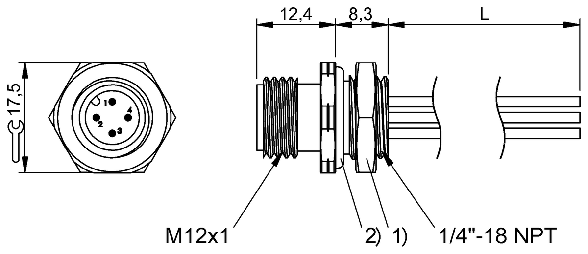 BCC0CZ3 - BCC M454-0000-2A-RN053-020 (Flanş konnektörleri) - Görsel 2