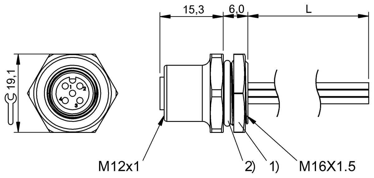 BCC0CWU - BCC M455-0000-1A-RM071-006 (Flanş konnektörleri)