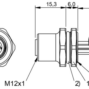 BCC0CY3 - BCC M458-0000-1A-RM073-006 (Flanş konnektörleri)