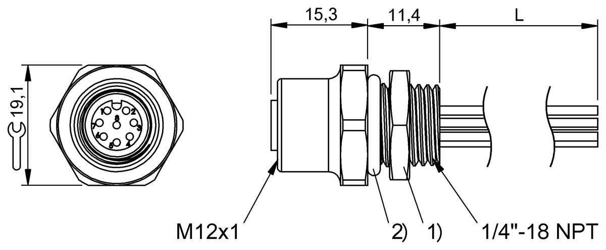 BCC0CYZ - BCC M458-0000-1A-RN056-020 (Flanş konnektörleri) - Görsel 2
