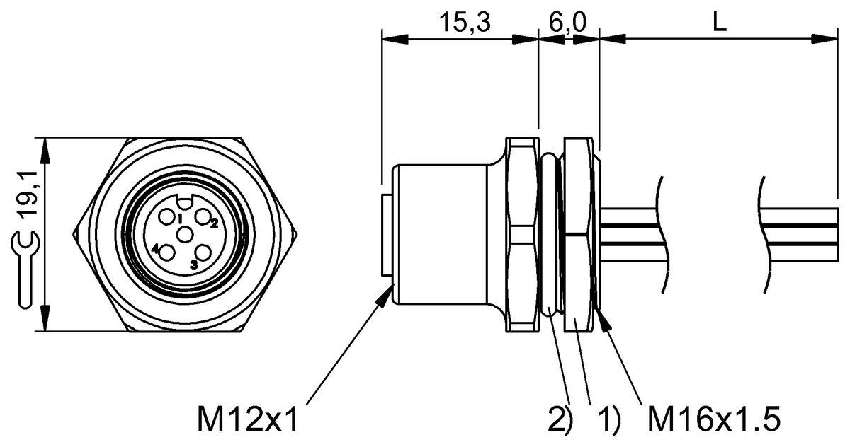 BCC0CWY - BCC M455-0000-1A-RM072-006 (Flanş konnektörleri)