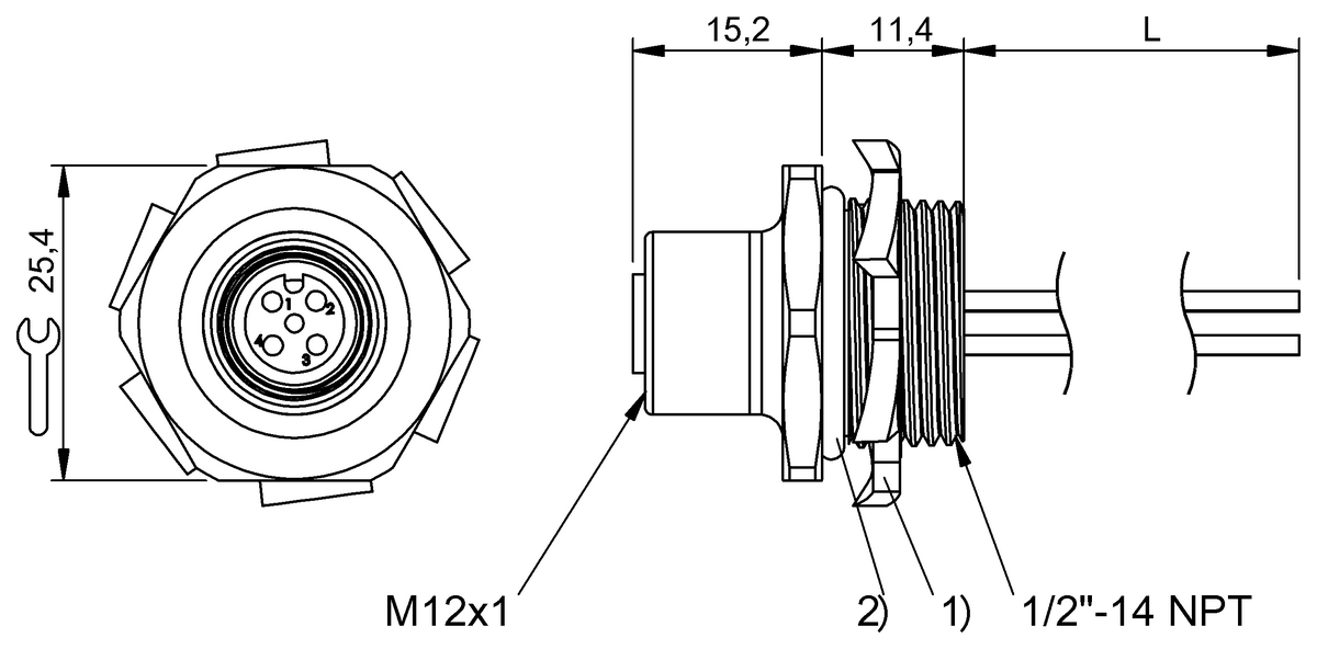 BCC0CUJ - BCC S454-0000-1A-RN060-020 (Flanş konnektörleri) - Görsel 2