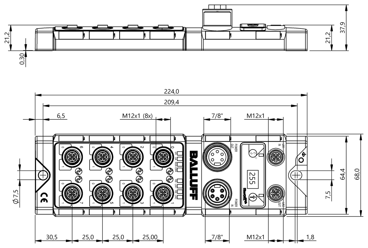BNI0077 - BNI ECT-508-105-Z015 (EtherCAT için ağ blokları) - Görsel 2