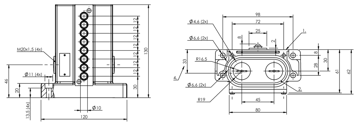 BNS01M7 - BNS 819-D08-K12-62-10 (Mekanik çok konumlu limit sviçler) - Görsel 2