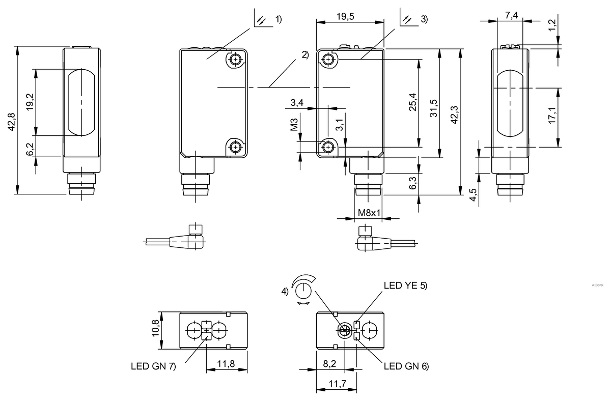 BOS0119 - BOS 5K-NS-IX10-S75 (Karşılıklı tip sensörler) - Görsel 2