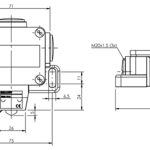 BNS007W - BNS 518-160-D-11 (Mekanik tek konumlu limit sviçleri)