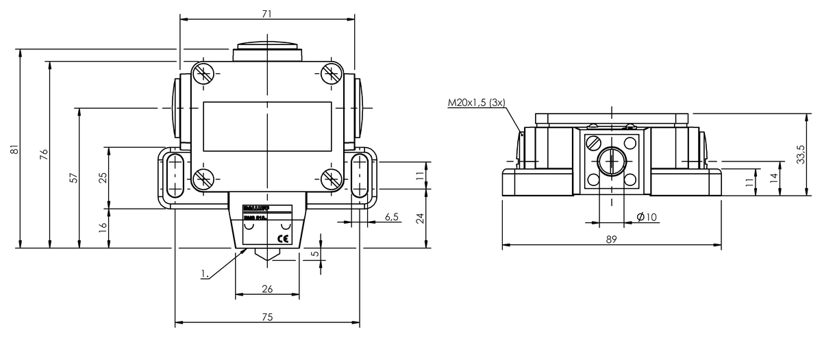 BNS007W - BNS 518-160-D-11 (Mekanik tek konumlu limit sviçleri)