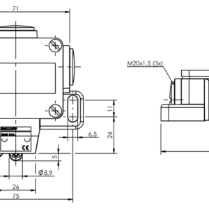 BNS007Z - BNS 518-160-R-11 (Mekanik tek konumlu limit sviçleri)