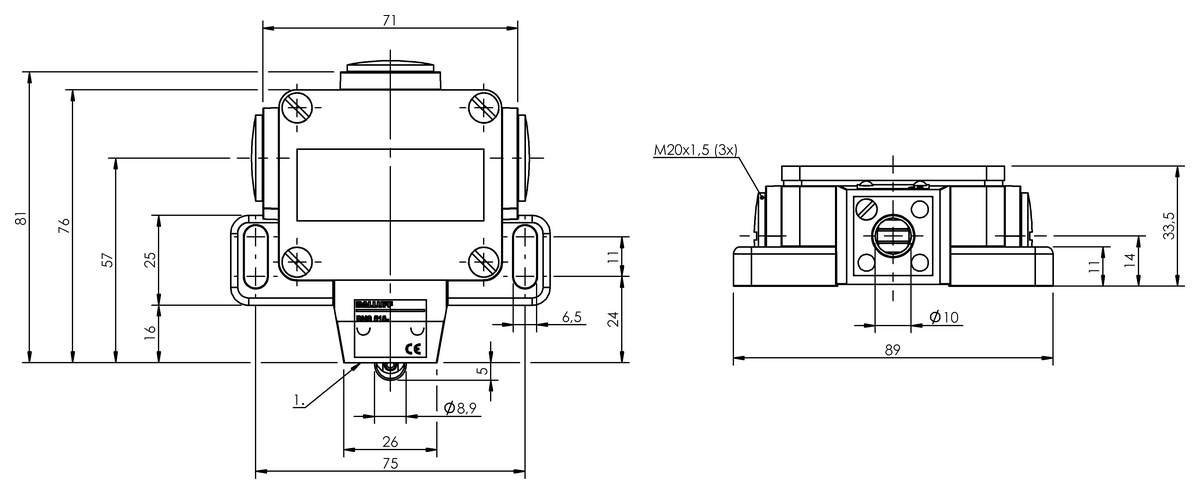 BNS007Z - BNS 518-160-R-11 (Mekanik tek konumlu limit sviçleri)