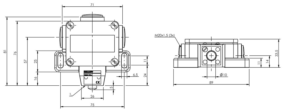 BNS0080 - BNS 518-160-W-11 (Mekanik tek konumlu limit sviçleri)