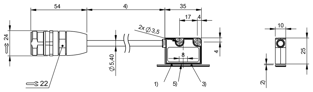 BML02R3 - BML-S2B0-Q51K-M400-P0-KA01,5-S86A (Artımsal doğrusal mesafe ölçüm sistemi ve döner açı ölçüm sistemi)