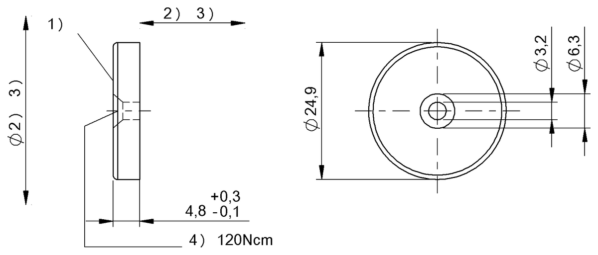 BIS00YE - BIS M-132-03/L-HT (RFID HF etiketleri (13.56 MHz)) - Görsel 2