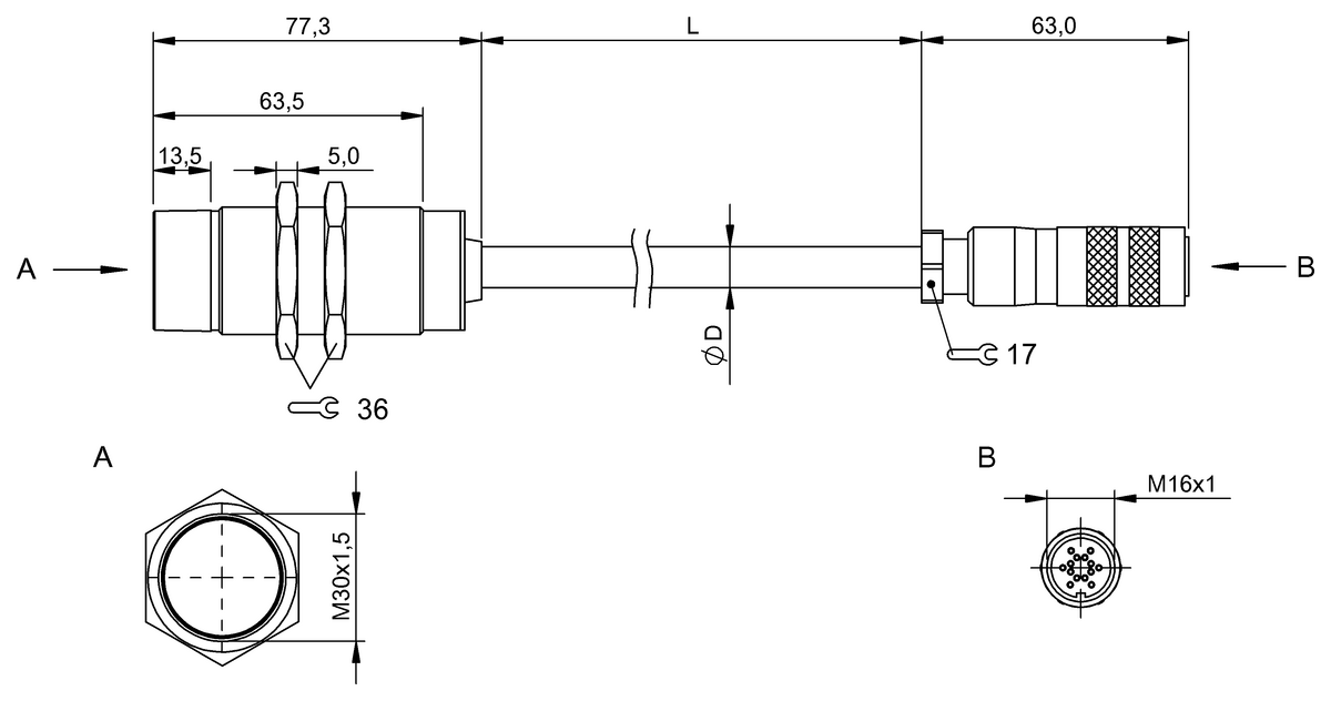 BIC006R - BIC 2I3-P2A15-M30MI2-BPX0B-010-Z07 (Sinyal aktarımı için endüktif bağlayıcılar) - Görsel 2
