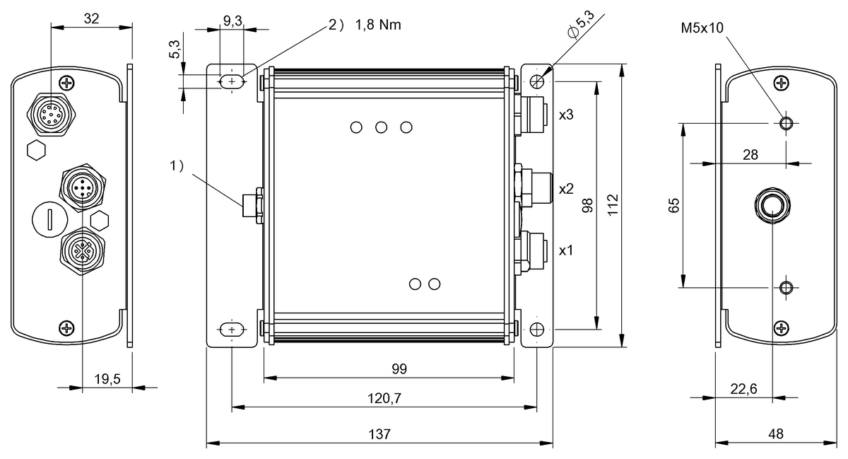 BIS00ZA - BIS M-626-069-A01-06-ST32 (RFID HF değerlendirme üniteleri (13.56 MHz)) - Görsel 2