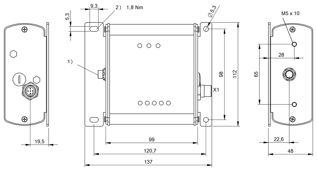 BIS00ZL - BIS M-620-067-A01-04-S92 (RFID HF değerlendirme üniteleri (13.56 MHz)) - Görsel 2