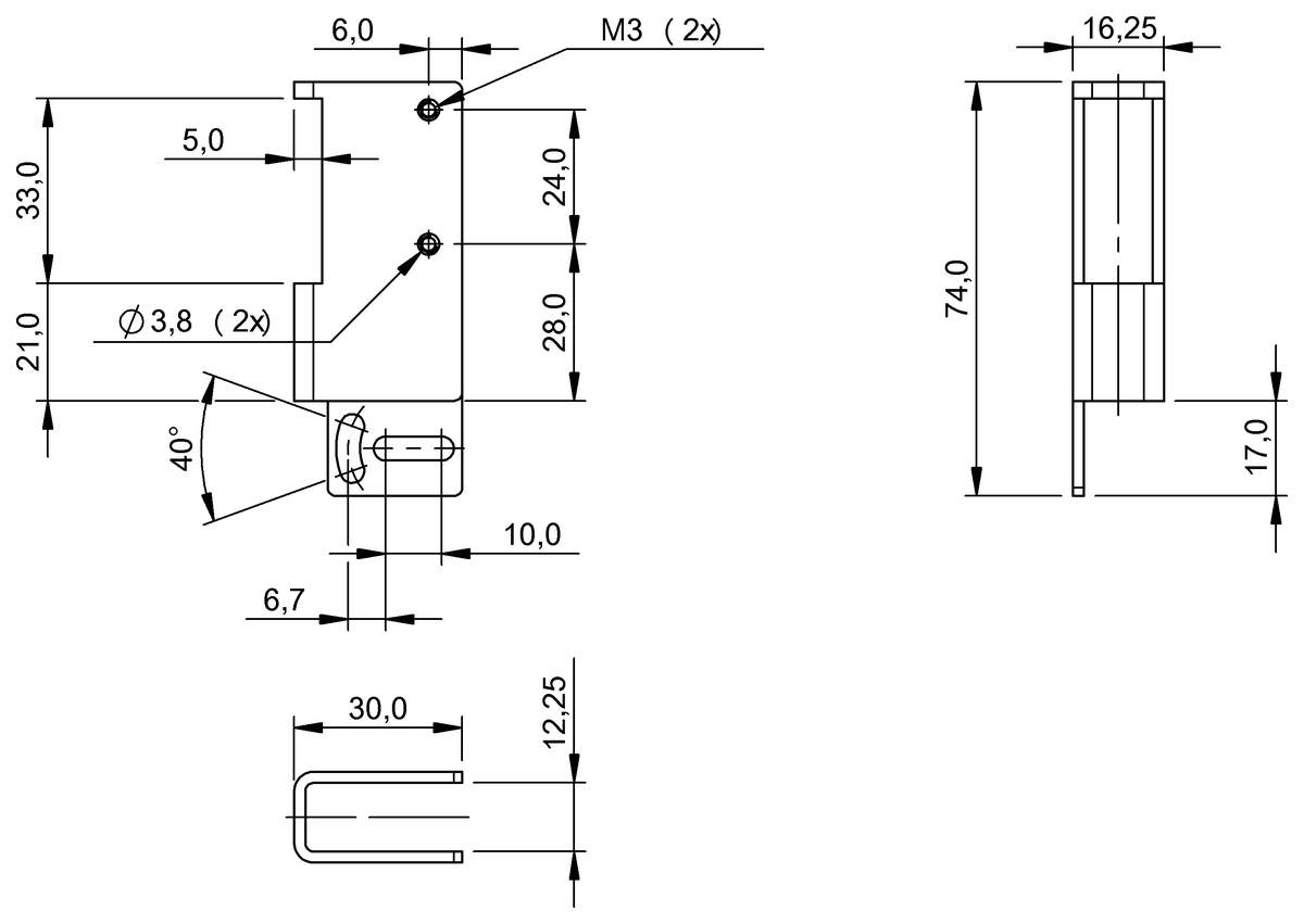 BAM0227 - BAM MB-XO-014-B10-4-BLS (Fotoelektrik sensörler için montaj braketi) - Görsel 2