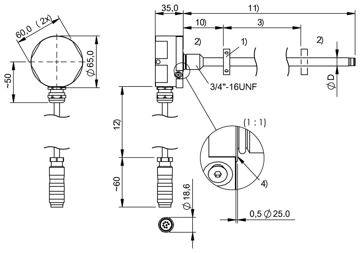 BTL3M58 - BTL7-A510-M0203-W-K00,2-S32 (Dayanıklı manyetostriktif lineer konum sensörleri) - Görsel 2