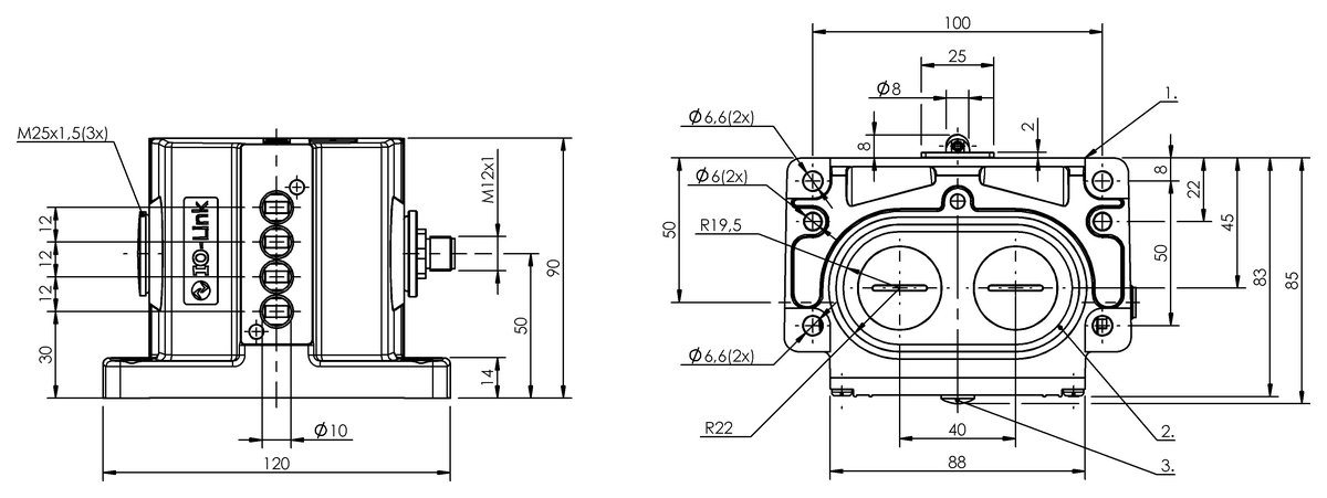BNS04RM - BNS 819-D04-R12-100-10-FD-S4R-I (Mekanik çok konumlu limit sviçler) - Görsel 2