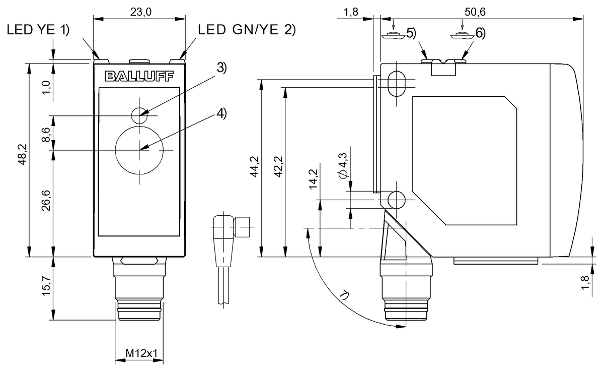 BOD001P - BOD 23K-LB01-S92 (Optik mesafe sensörleri) - Görsel 2