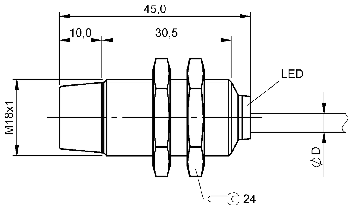BES05FA - BES M18ME-NSC80F-BV05 (Endüktif yakınlık anahtarları) - Görsel 2