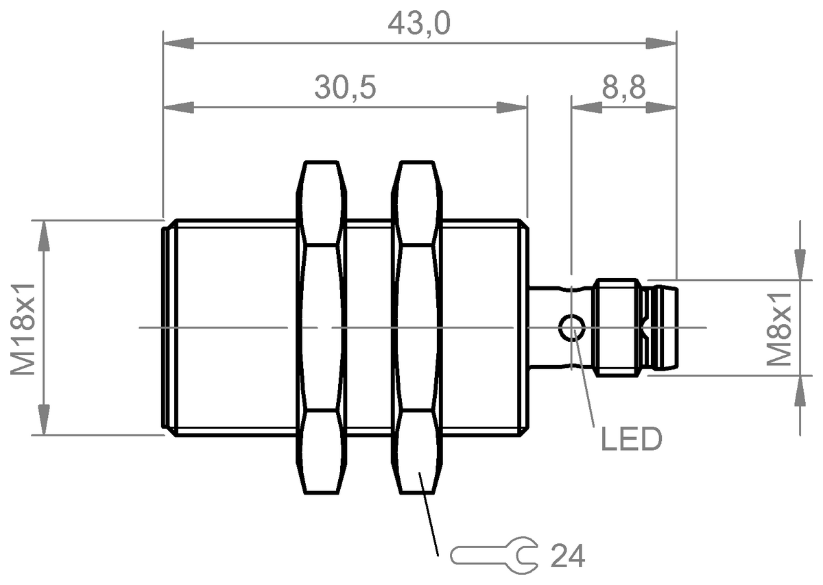 BES04TN - BES M18ME-POC80B-S49 (Endüktif yakınlık anahtarları) - Görsel 2