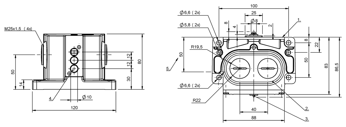 BNS00F6 - BNS 819-D03-R12-100-55-1033 (Karışık bağlantılar içeren çok konumlu kam sviçleri) - Görsel 2