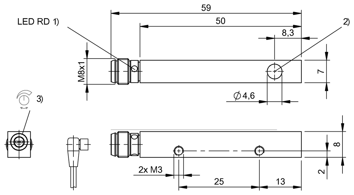 BOS01W1 - BOS R040M-PS-RD10-S49 (Işık düğmesi)