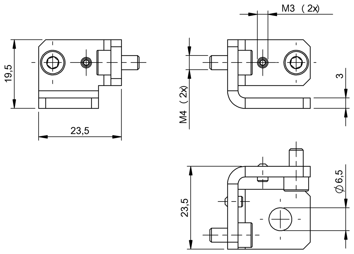 BAM027R - BAM MB-XA-018-B11-4 (Görüş sensörleri ve ışıklar için braketler) - Görsel 2