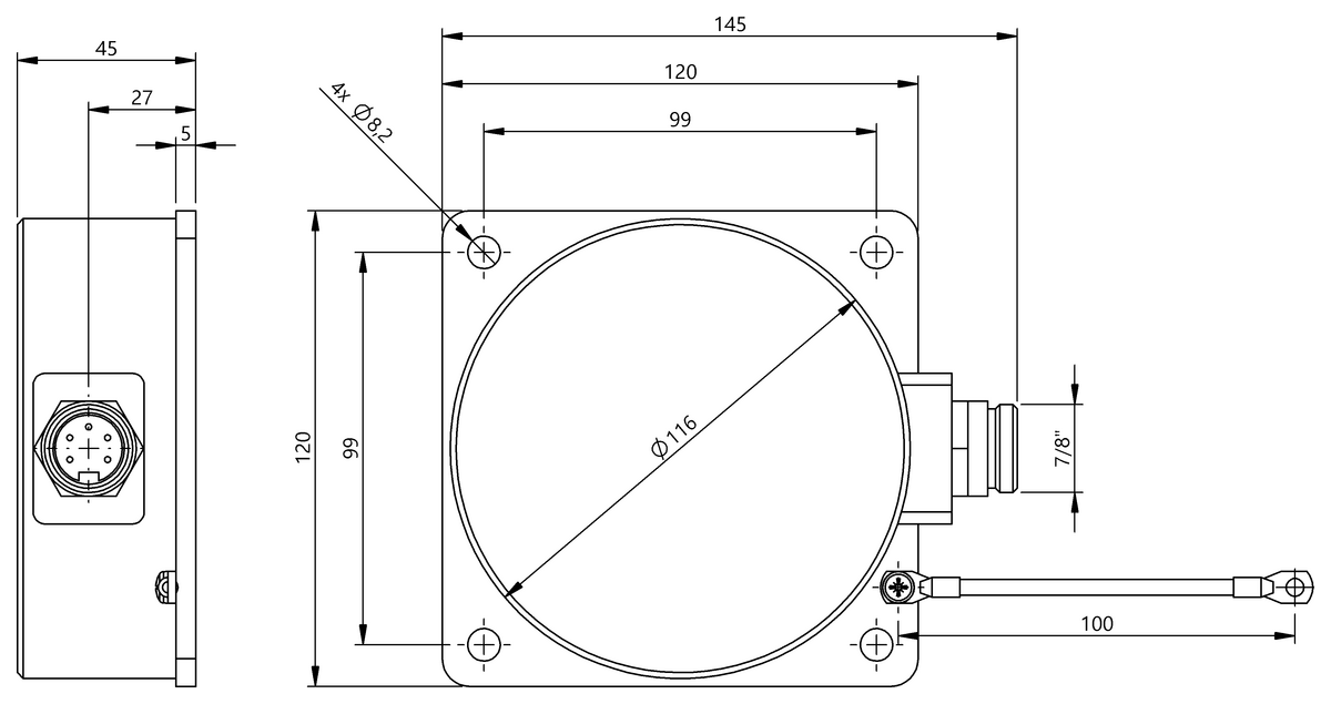 BIC0075 - BIC 1P0-P25A0-Q120AE-SA3A40 (Güç kaynağı için endüktif bağlayıcılar) - Görsel 2