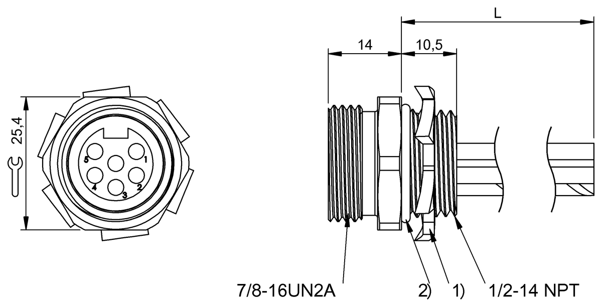 BCC0H0E - BCC A356-0000-D0-RN123-003 (Flanş konnektörleri) - Görsel 2