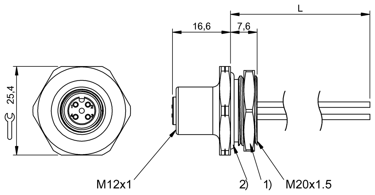 BCC0H0C - BCC M454-0000-1A-RM119-003 (Flanş konnektörleri)