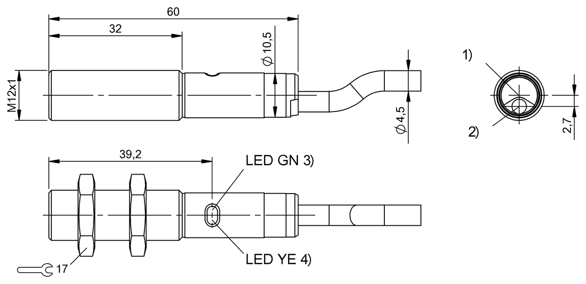 BOS01ZN - BOS 12M-PO-RD12-02 (Işık düğmesi) - Görsel 2