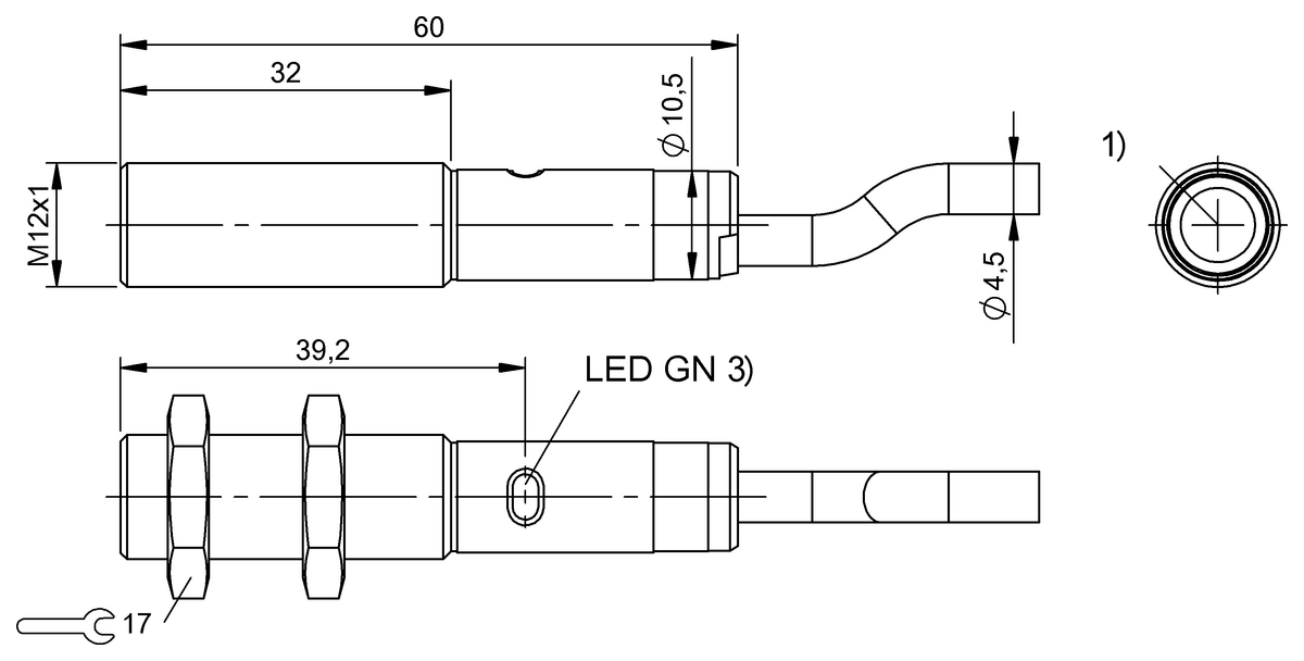BOS01WT - BOS 12M-X-RS10-02 (Karşılıklı tip sensörler) - Görsel 2