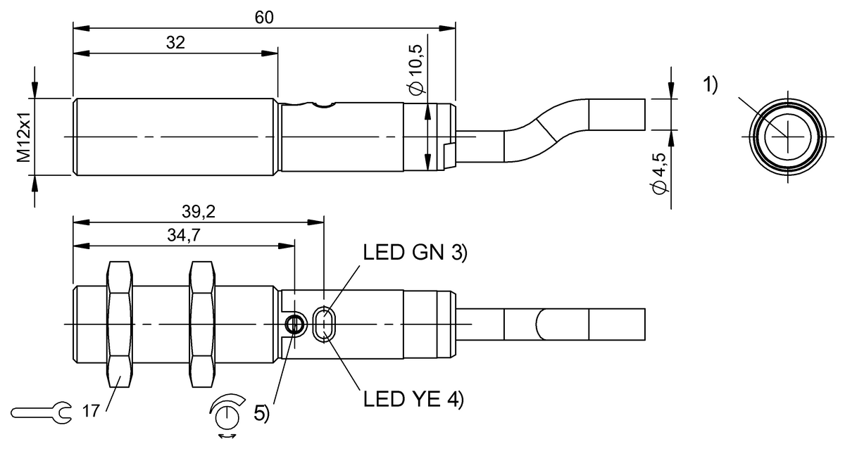 BOS024W - BOS 12M-PA-RE10-02 (Karşılıklı tip sensörler) - Görsel 2