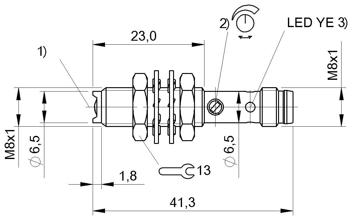 BOS01H4 - BOS 08E-PS-KH22-S49 (Arka plan bastırma özelliğine sahip olan cisimden yansımalı sensör) - Görsel 2