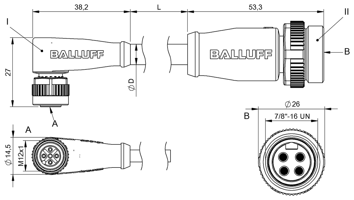 BCC0H6C - BCC M425-A314-3F-304-EX44T2-003 (Çift uçlu kablo setleri) - Görsel 2