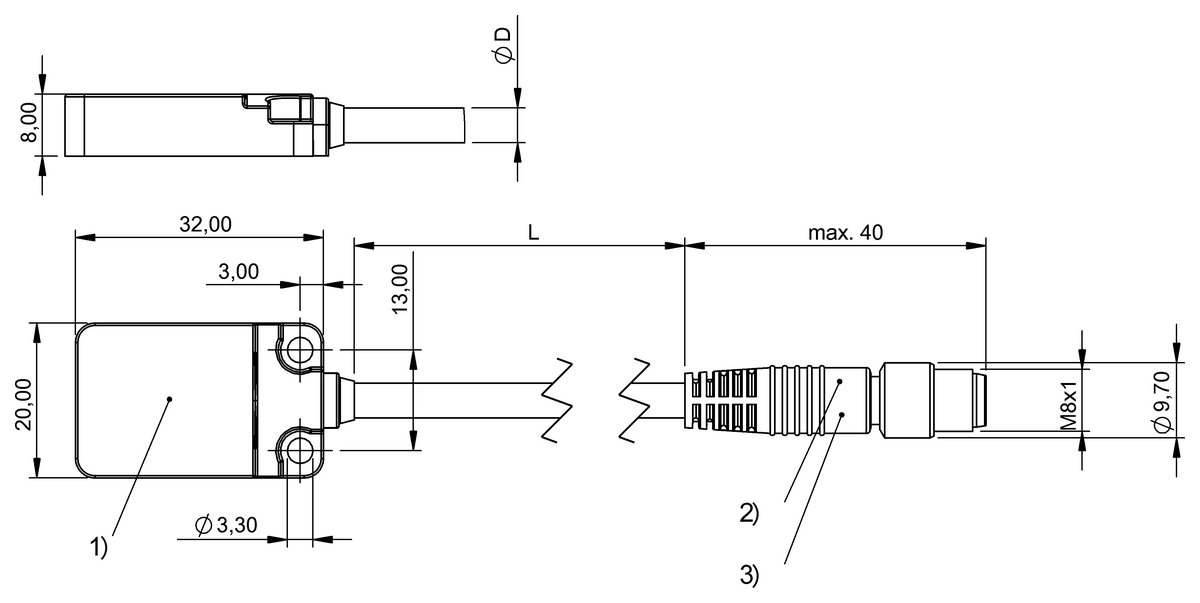 BES050J - BES R01EC-PSC50A-BS00,3-GS49-W51 (Endüktif Faktör 1 sensörler)
