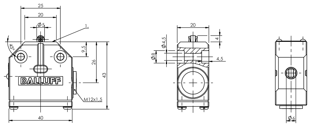 BNS004P - BNS 819-99-R-10 (Mekanik tek konumlu limit sviçleri) - Görsel 2