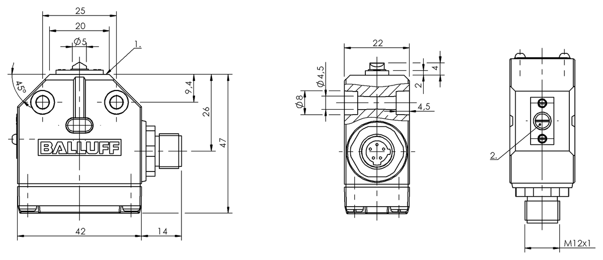 BNS005W - BNS 819-100-E-11-S80 (Mekanik tek konumlu limit sviçleri) - Görsel 2