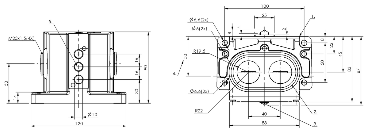 BNS04YE - BNS 819-D03-D16-100-55-FD-0929 (Karışık bağlantılar içeren çok konumlu kam sviçleri) - Görsel 2