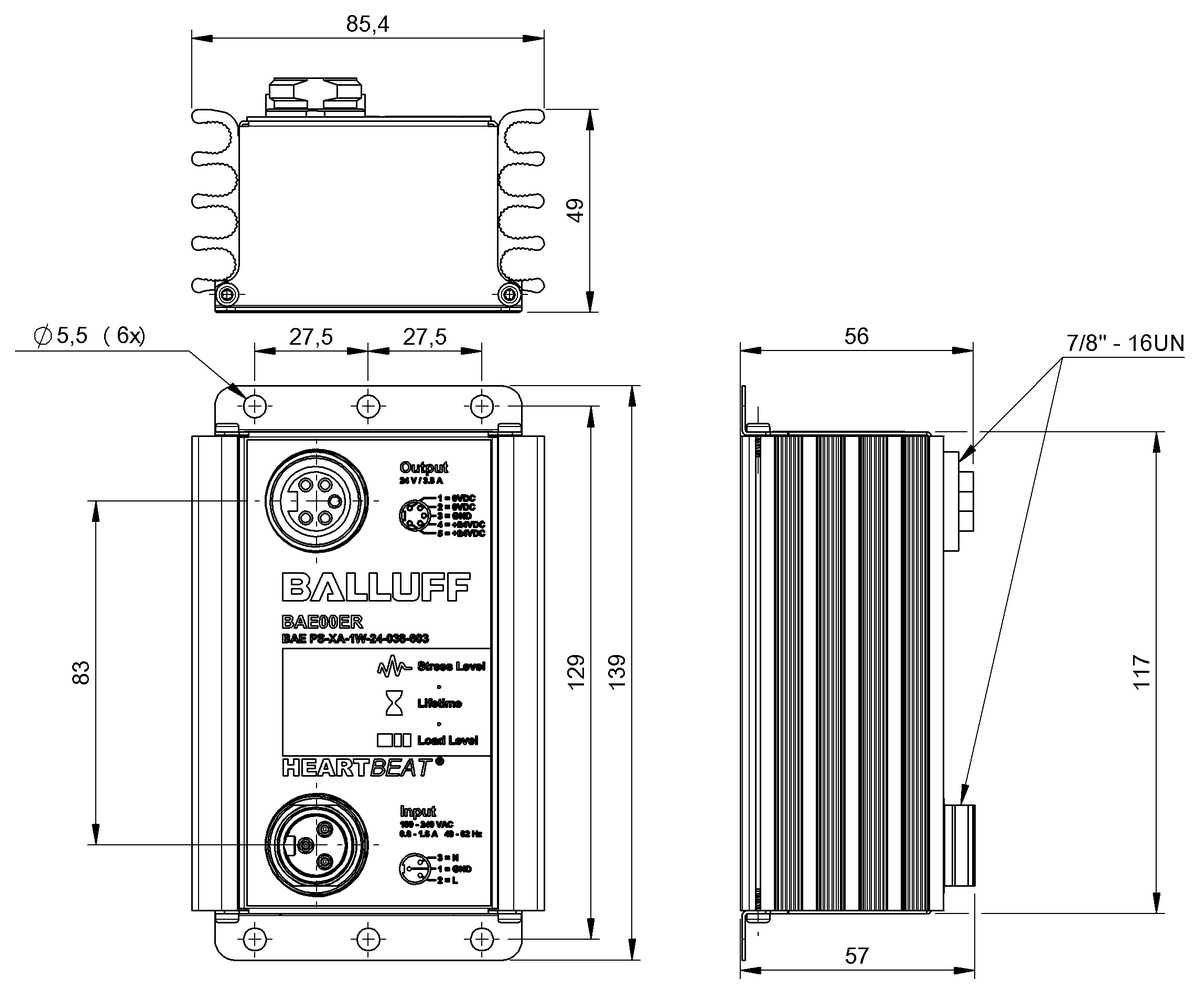BAE00ER - BAE PS-XA-1W-24-038-603 (Heartbeat® güç kaynağı üniteleri) - Görsel 2