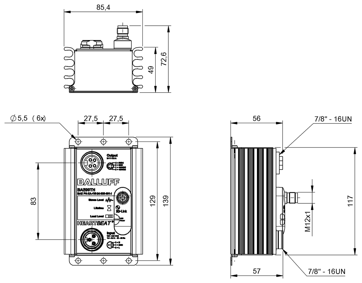 BAE00TH - BAE PS-XA-1W-24-038-601-I (Heartbeat® IO Link arayüzlü güç kaynağı üniteleri) - Görsel 2