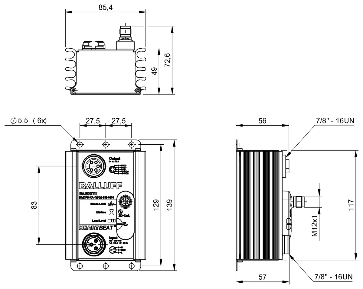 BAE00TK - BAE PS-XA-1W-24-038-603-I (Heartbeat® IO Link arayüzlü güç kaynağı üniteleri) - Görsel 2