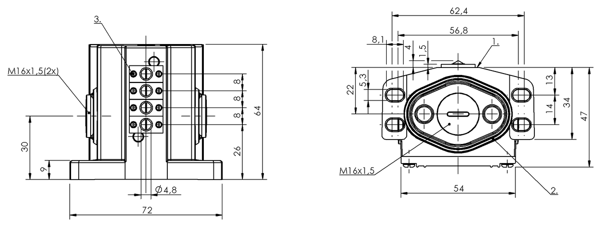 BNS01WE - BNS 819-B04-E08-46-13 (Mekanik çok konumlu limit sviçler) - Görsel 2